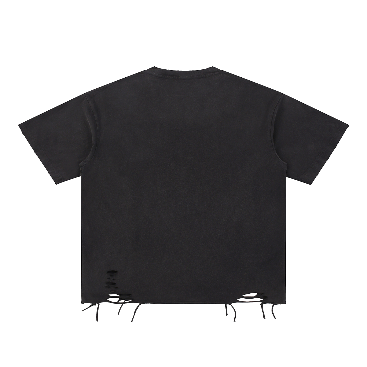 Snow Washed Raw-Hem T-Shirt - RIVE NOIRE CLOTHING