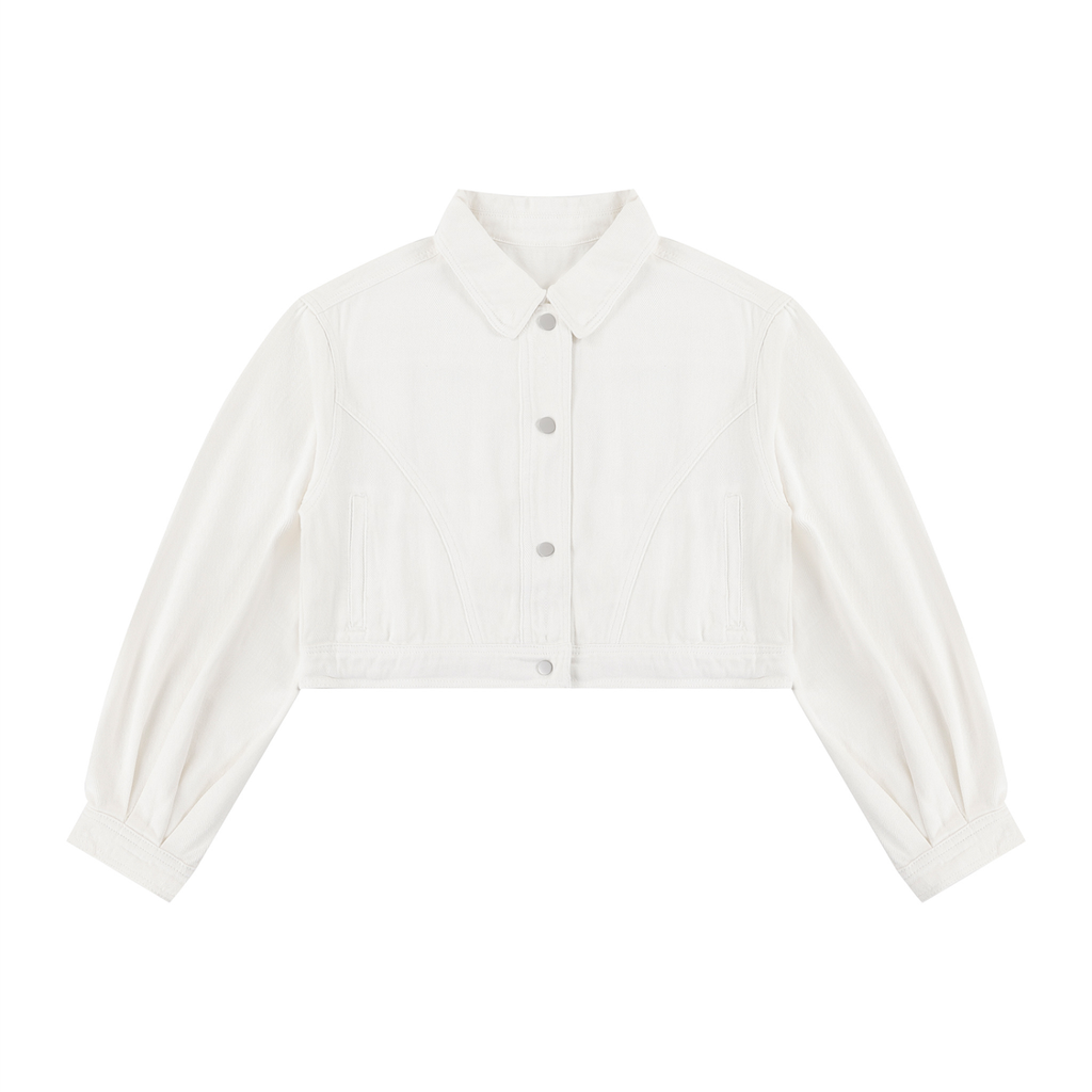 veste crop en jean Rive Noire