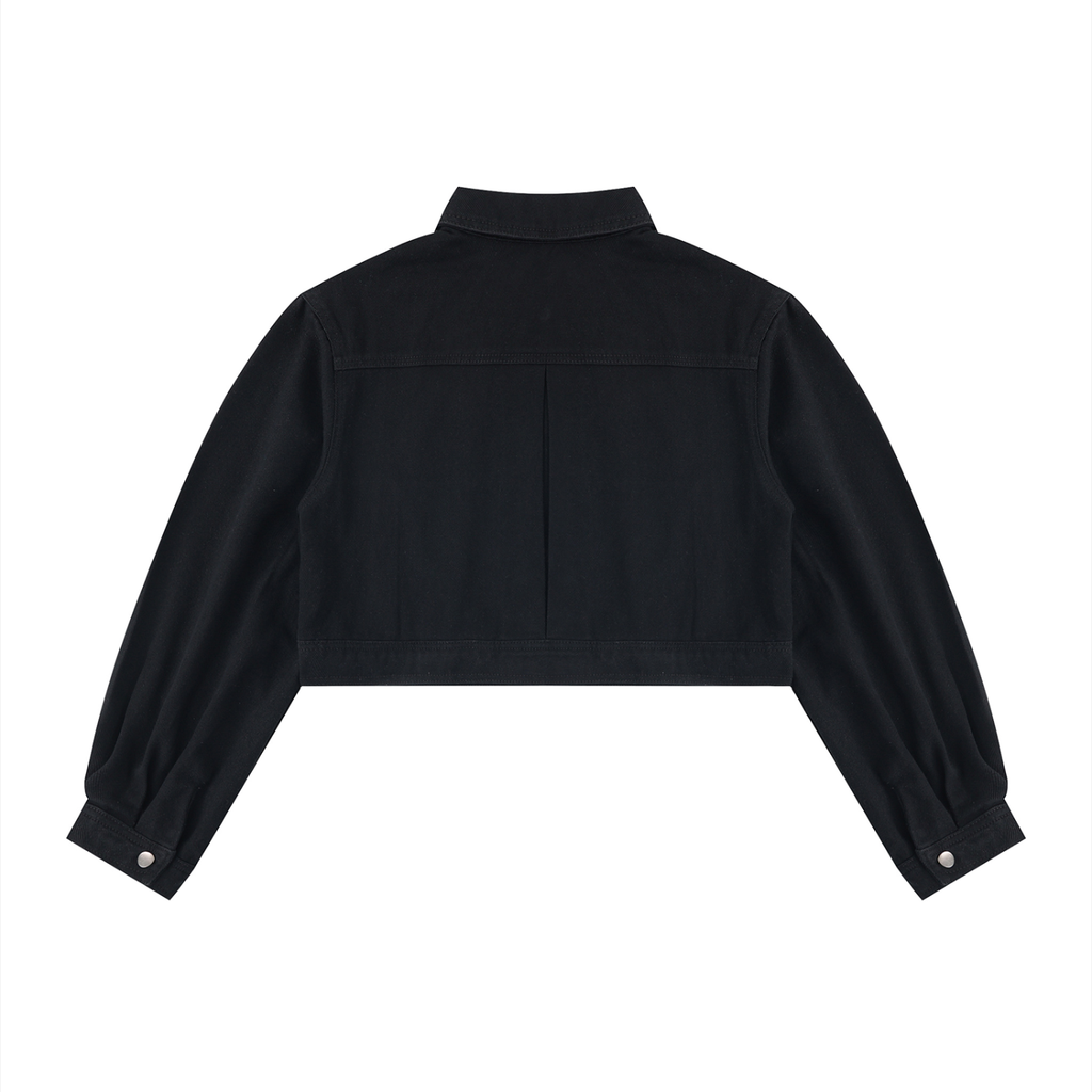 veste crop en jean Rive Noire