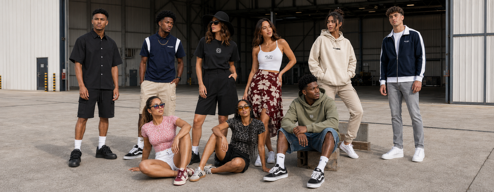 image de groupe avec des mannequins