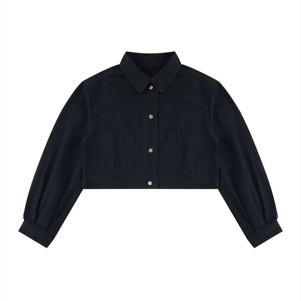 veste crop en jean Rive Noire