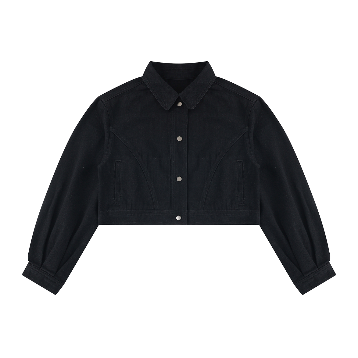 veste crop en jean Rive Noire