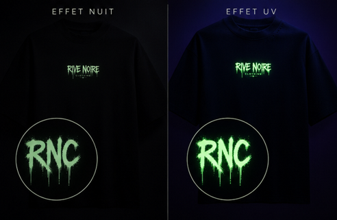 T-shirt RIVE NOIRE DRIPPING - RIVE NOIRE CLOTHING