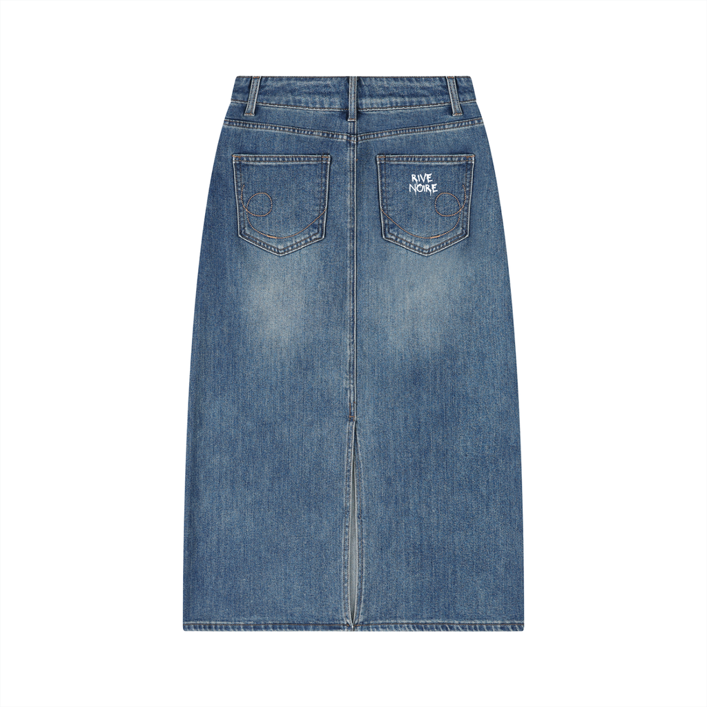 Jupe denim RIVE NOIRE GRAFFITI - RIVE NOIRE CLOTHING